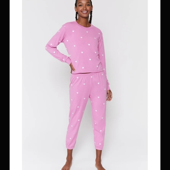 NWT SPIRITUAL GANGSTER PINK HEART VINTAGE INSPIRED TERRY CLOTH JOGGERS S… - Picture 2 of 8